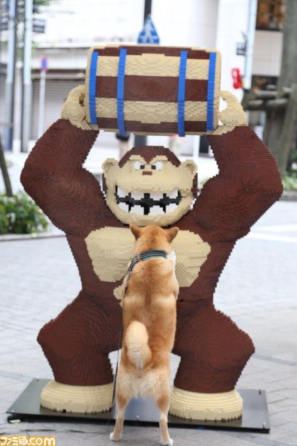 新宿のど真ん中に全長3mのパックマンが出現! 柴犬の“まる”が映画『ピクセル』の“宣伝ワン”に就任_04