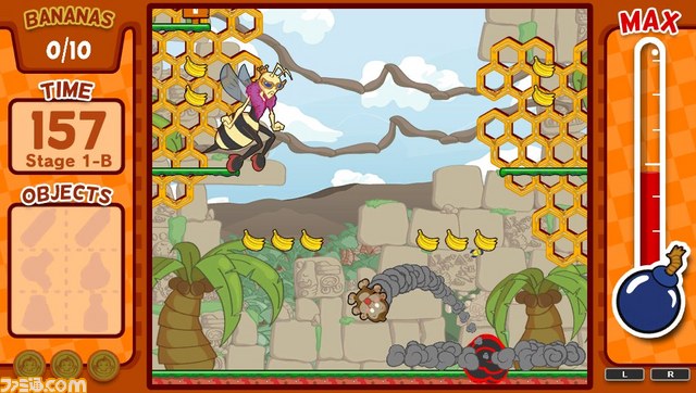 PS Vita『BABOON!』が配信開始 おサルのウッキーをボムでふっとばし島のバナナをとりかえせ!_02