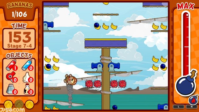 PS Vita『BABOON!』が配信開始 おサルのウッキーをボムでふっとばし島のバナナをとりかえせ!_03