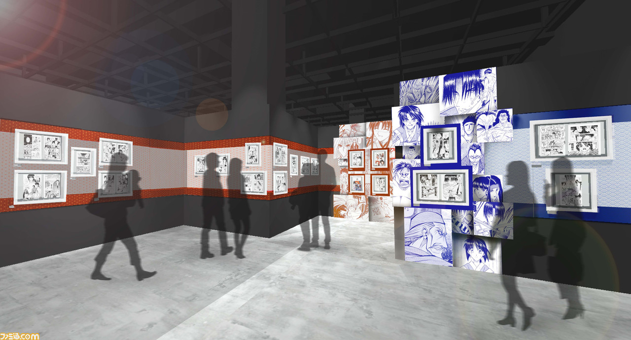 『るろうに剣心』25周年記念展の展示ゾーンや原画の一部が公開。剣心たち全10キャラクターの家紋やグッズショップの詳細も_01
