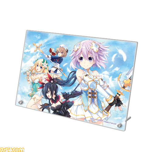 『超次元ゲイム ネプテューヌ』のオンラインくじがくじ引き堂に登場。華やかな衣装を身にまとった四女神たちやアクリルプレートなどがラインアップ