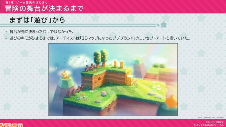 『星のカービィ ディスカバリー』におけるアートディレクションの手法が公開。“ほおばりヘンケイ”は、カービィの“すいこみ”とゴムマリのように変幻自在に変身する特性から誕生した【CEDEC 2022】