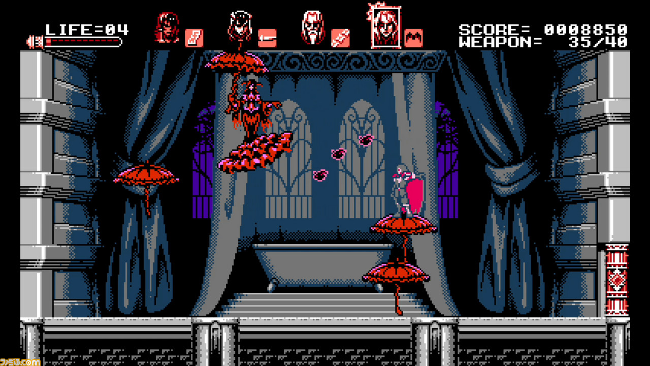 『Bloodstained: Curse of the Moon』が5月24日に発売決定、五十嵐孝司氏がKickStarterで開発を約束した8Bitの2Dアクションがついに_22