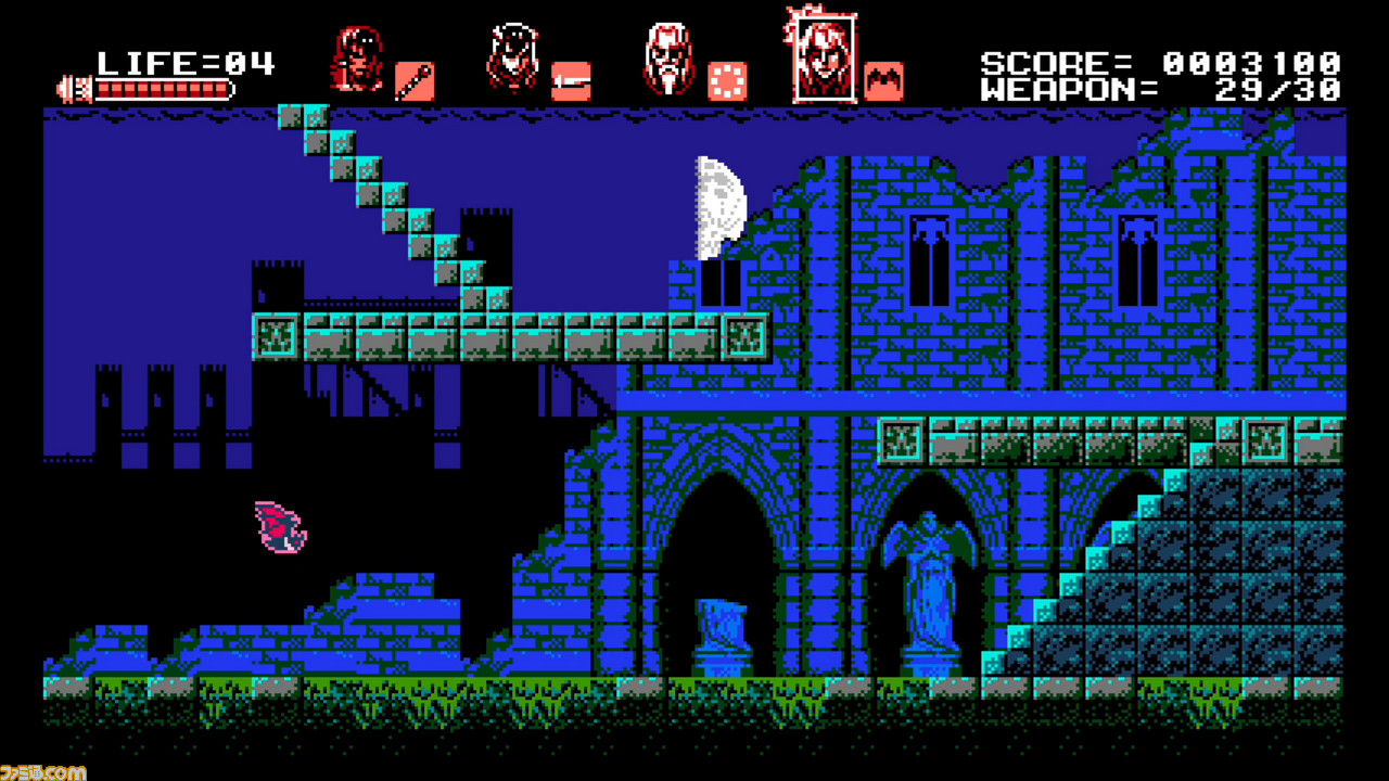 『Bloodstained: Curse of the Moon』が5月24日に発売決定、五十嵐孝司氏がKickStarterで開発を約束した8Bitの2Dアクションがついに_23