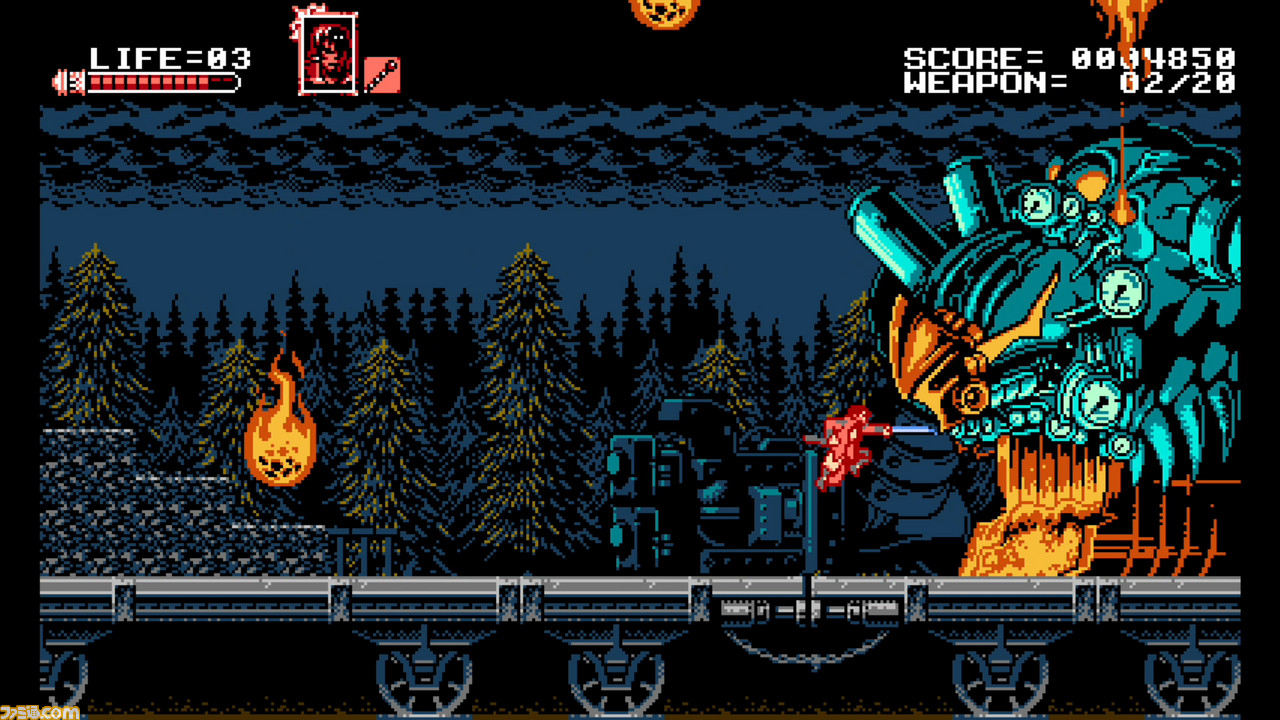 『Bloodstained: Curse of the Moon』が5月24日に発売決定、五十嵐孝司氏がKickStarterで開発を約束した8Bitの2Dアクションがついに_45