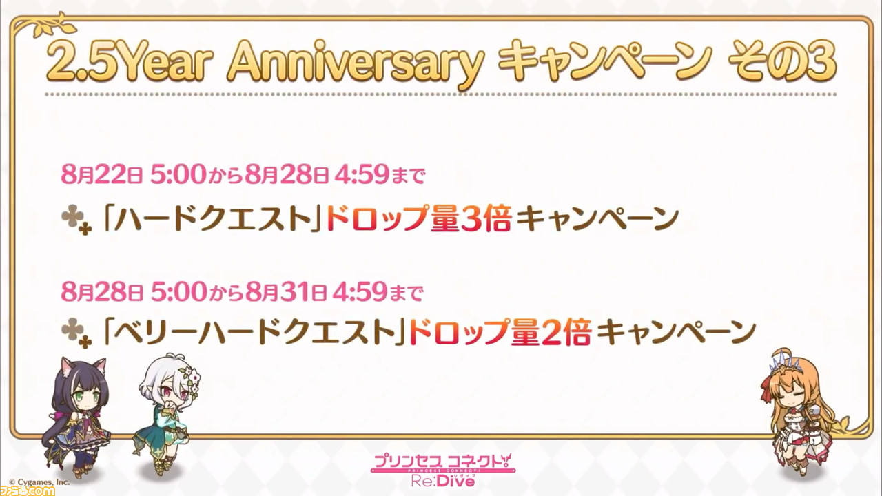 『プリンセスコネクト! Re:Dive』“2.5周年直前生放送”で2.5周年キャンペーンの詳細が明らかに。重大告知はアニメ第2期制作決定の発表!_05