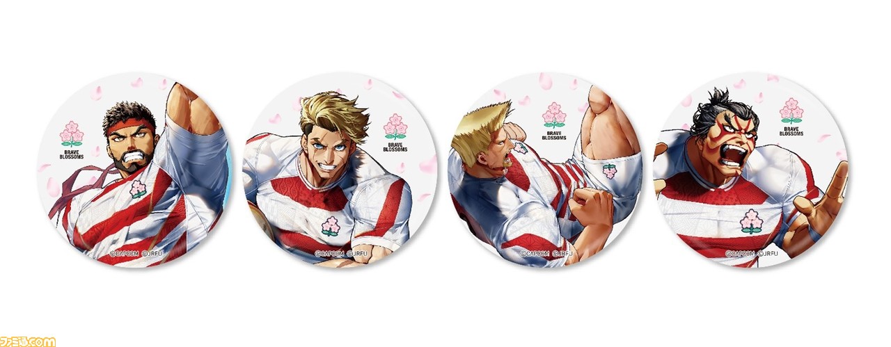 【スト6】リュウ、ルーク、ガイル、エドモンド本田がラグビーにチャレンジ! ラグビー日本代表とのコラボグッズが9月10日より販売開始